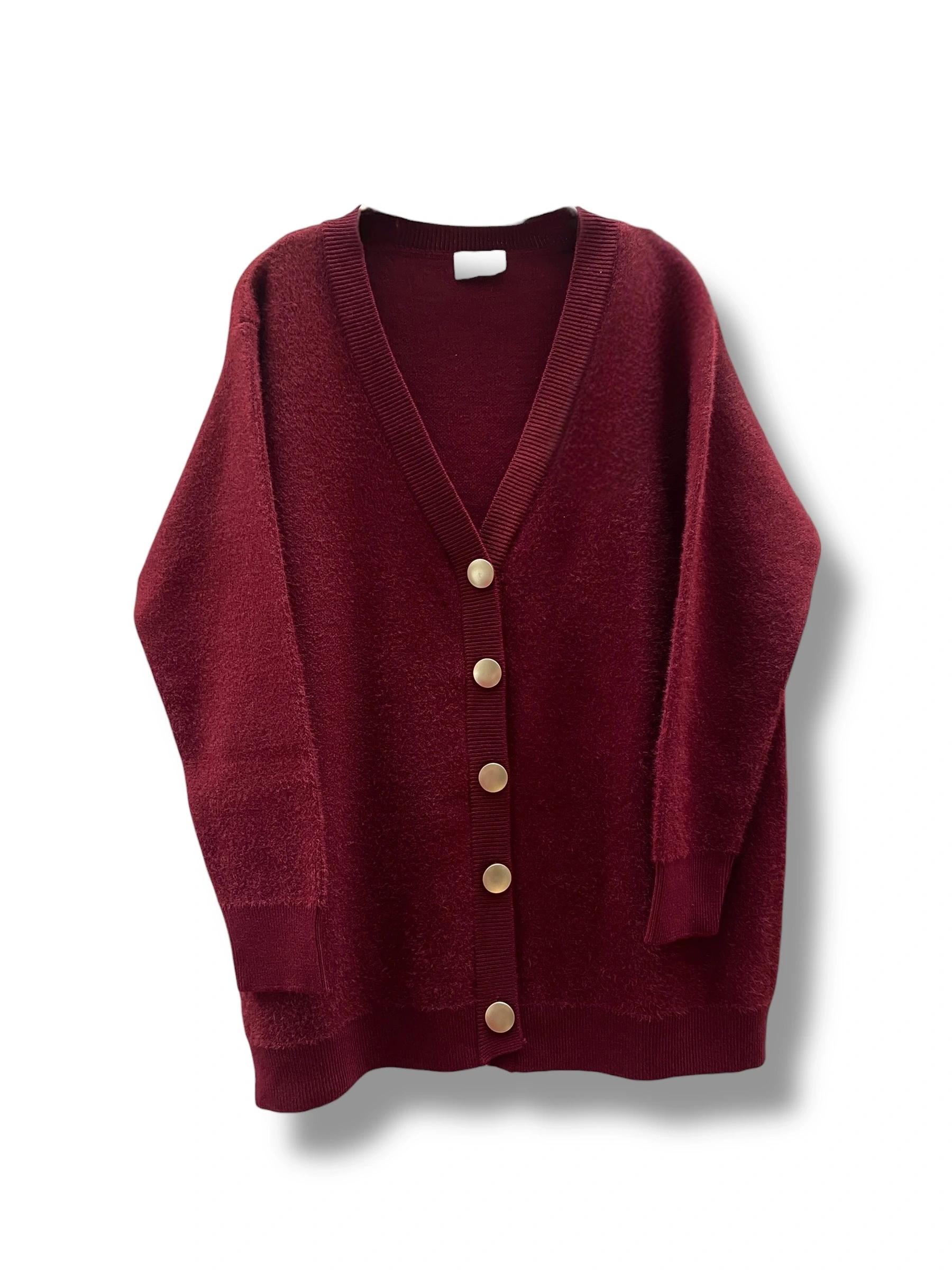 Sakallı Bordo Hırka