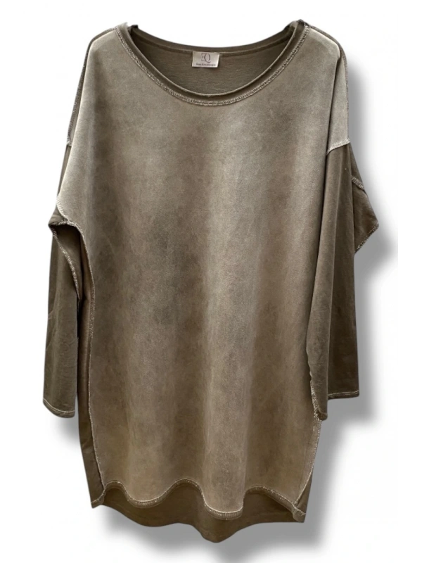 Uzun simli dikişli sweat