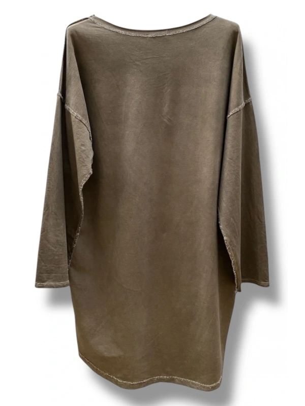 Uzun simli dikişli sweat