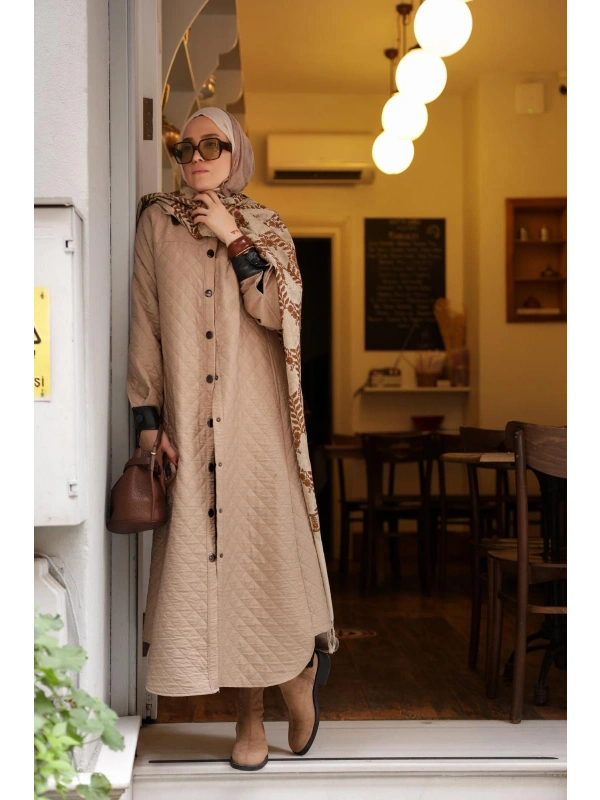 Kadın Kapitone Kap-Bej