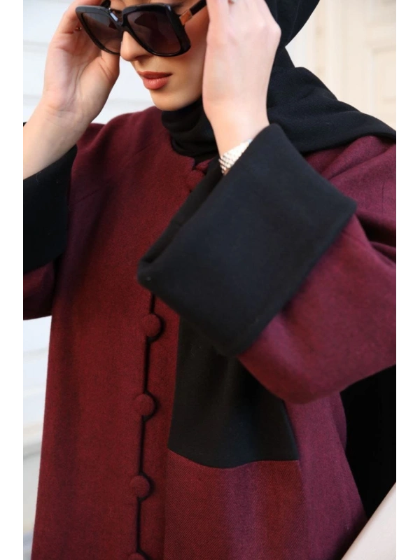 Kadın Kaşe Bordo Kap -Bordo