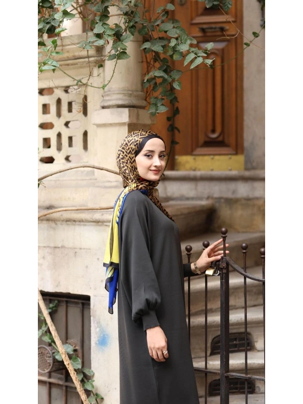 Kadın Soğuk Örme Triko Elbise-Antrasit