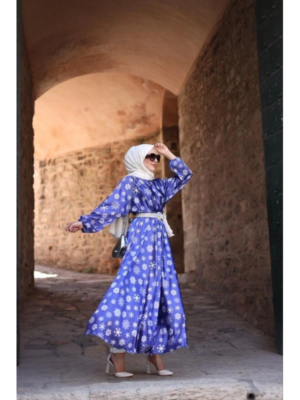 Kapadokya Kartanesi Elbise-Lacivertl