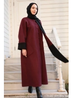 Kadın Kaşe Bordo Kap -Bordo