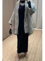 Pul İşlemeli Kapitone Kısa Ceket - Mint Yeşili