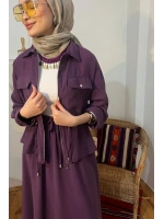 Kadın Etekli Modal Takım - Erguvan