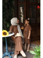 Çocuk Pendik Koton Elbise - Kahverengi