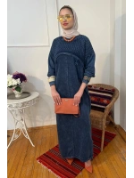Kadın Örgü Bolero Elbise Takım - Lacivert