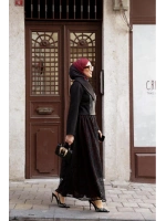 Bordo Astarlı Tül Etek