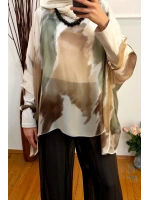 Degrade Bluz Yeşil Bej