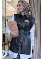 Deri Yelek-Siyah