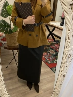 Kadın Deri Siyah Etek