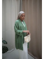 Kadın Keten Püsküllü Kısa Tunik-Fesleğen