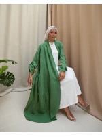 Kadın Keten Püsküllü Uzun Tunik-Fesleğen