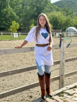 Kadın Kot Kalpli İçlik-Beyaz