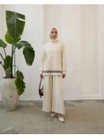 Kadın Modal Nakışlı Takım-Taş