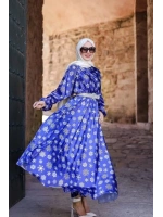 Kapadokya Kartanesi Elbise-Lacivertl