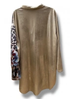 Gold çiçek baskılı gömlek