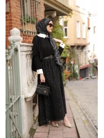 Pullu Astarlı Siyah Etek