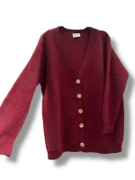 Sakallı Bordo Hırka