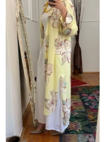 Floral Premium Vual Kap Sarı
