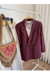 Kadın Bordo Asil Blazer