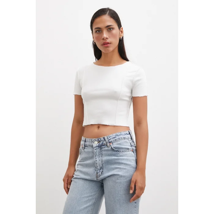 Kısa Kol T-shirt Beyaz