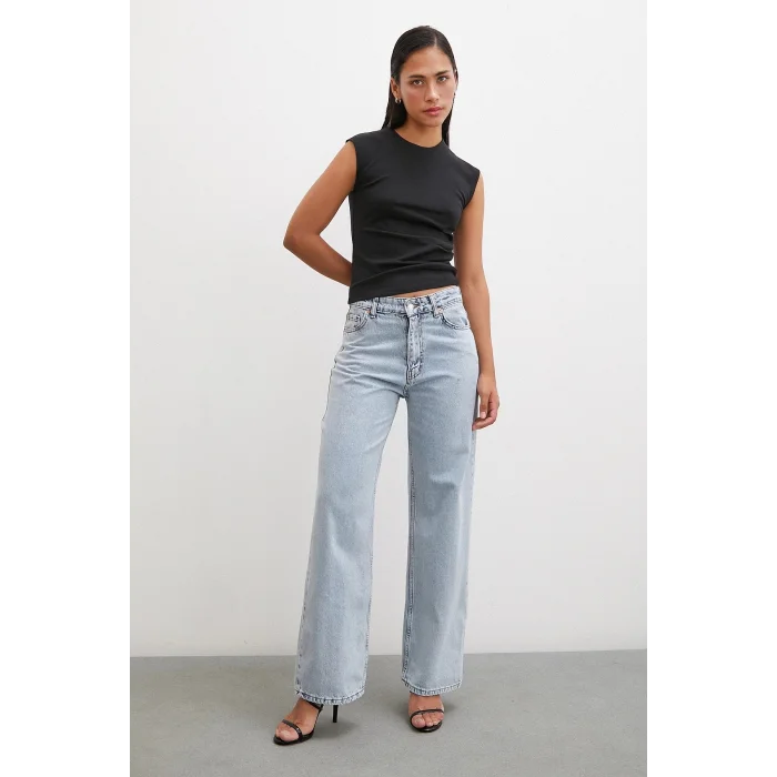 Yanı Büzgülü T-shirt Siyah