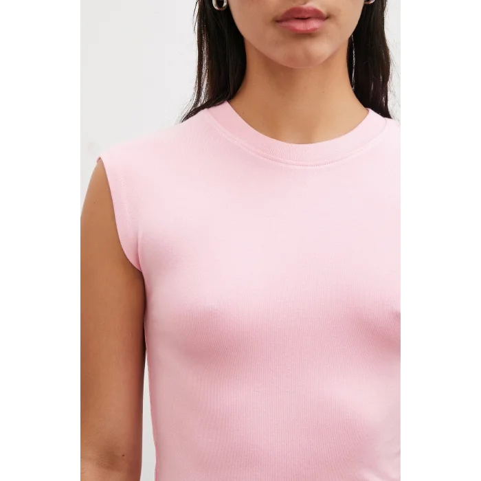 Sıfır Kol T-shirt Pembe
