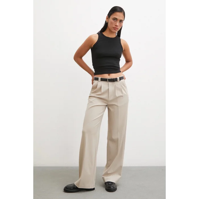 Kemer Astarlı Pantolon Vizon