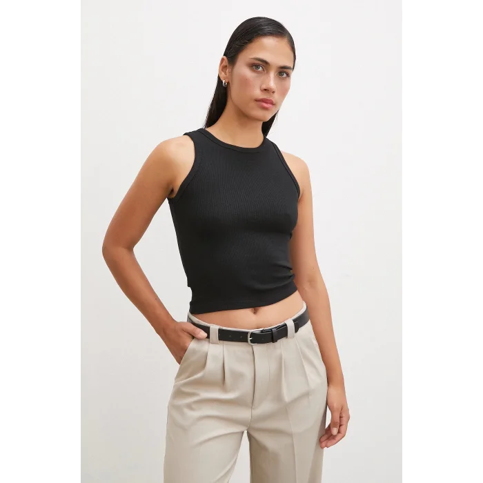 Bisiklet Yaka Top Siyah