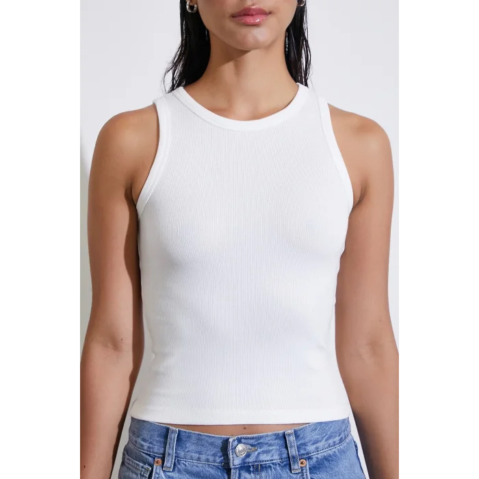Bisiklet Yaka Top Beyaz