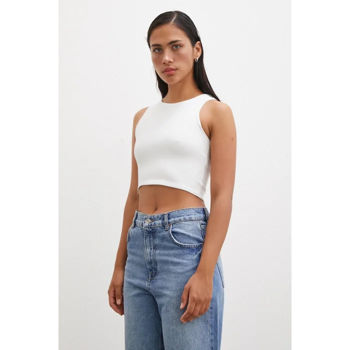 Basic Crop Top Beyaz