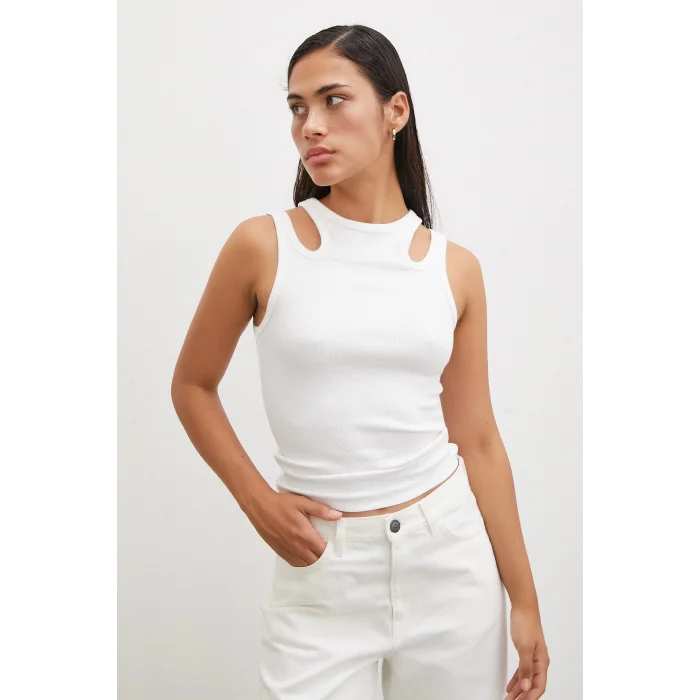 İki Omuzlu Top Beyaz