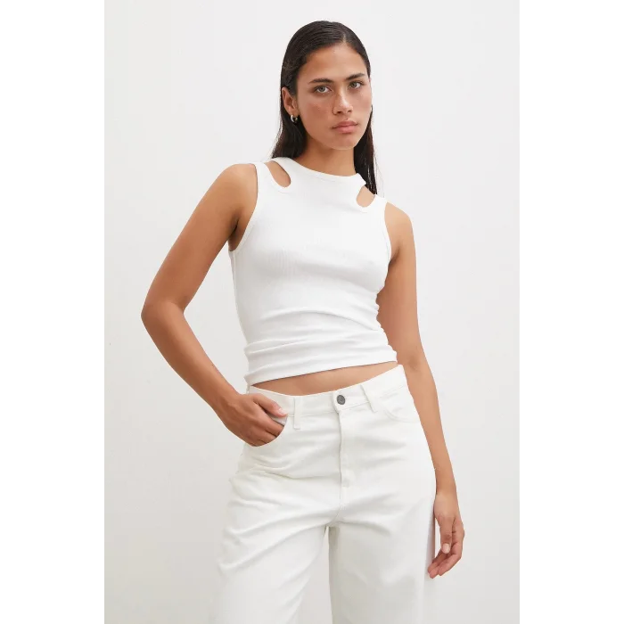 İki Omuzlu Top Beyaz