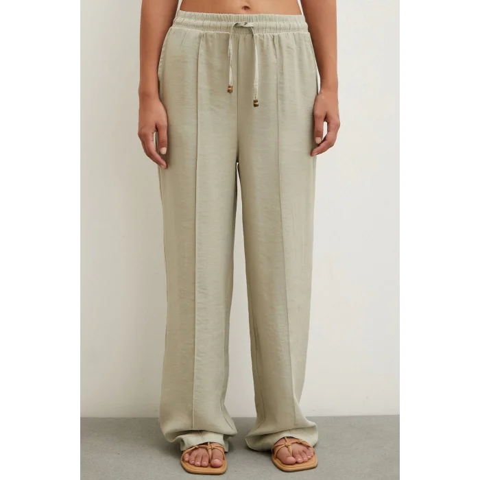 Belden Bağlamalı Pantolon Taş