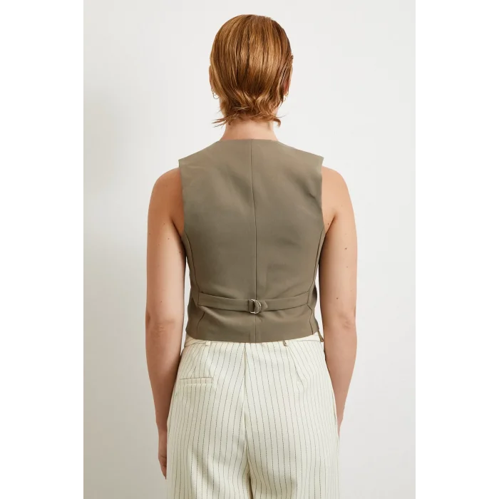 Astarlı Kuplu Yelek Haki