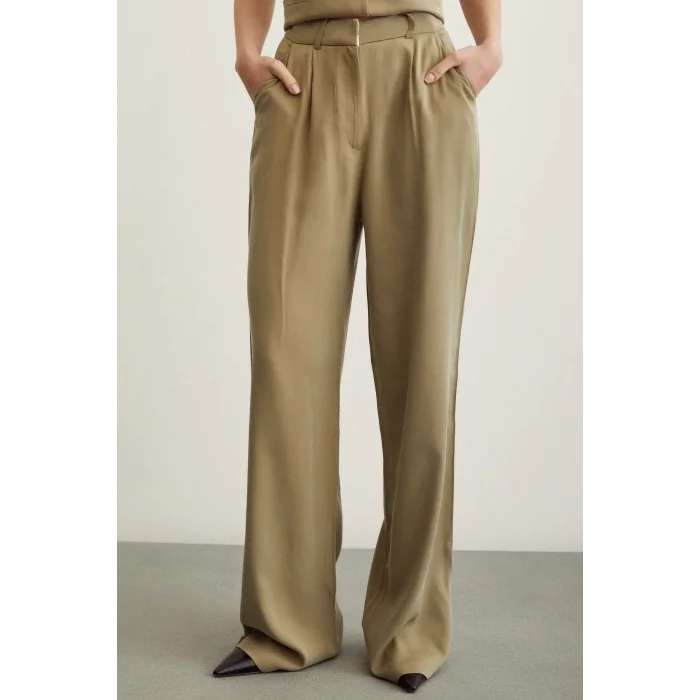 Geniş Paça Pantolon Haki