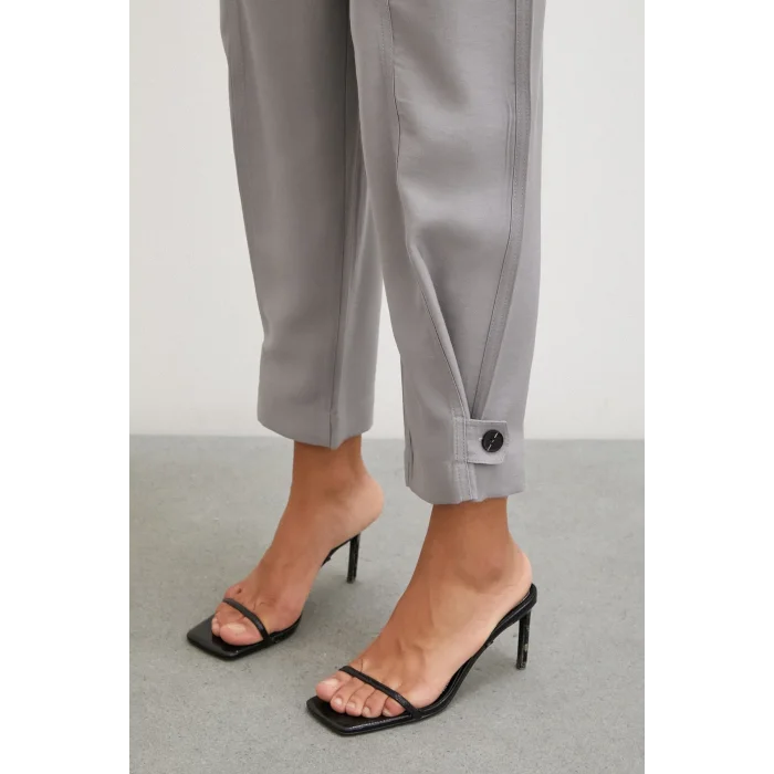 Lastikli Salaş Pantolon Gri