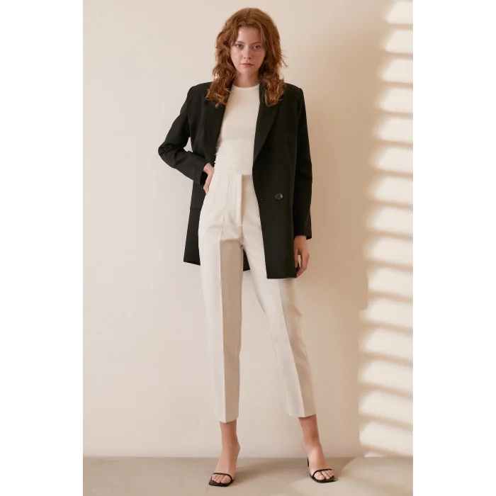 Skinny Kumaş Pantolon Beyaz