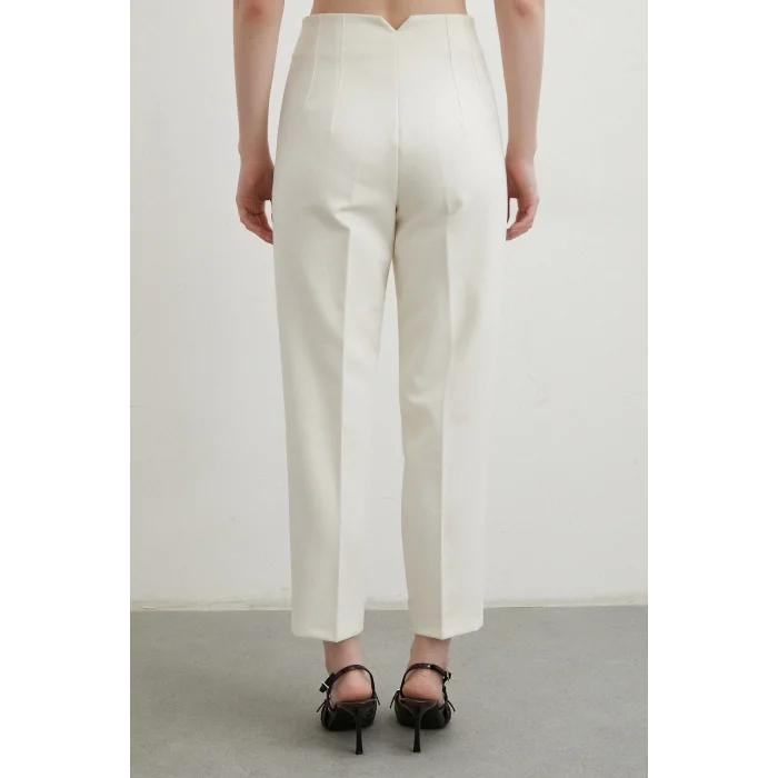 Skinny Kumaş Pantolon Ekru