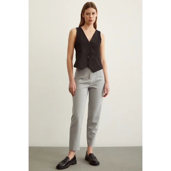 Skinny Kumaş Pantolon Gri