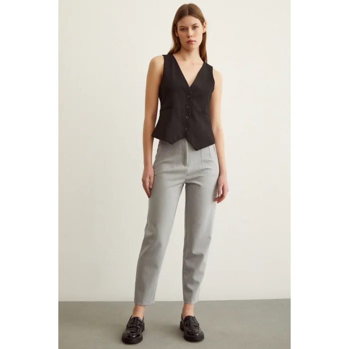 Skinny Kumaş Pantolon Gri