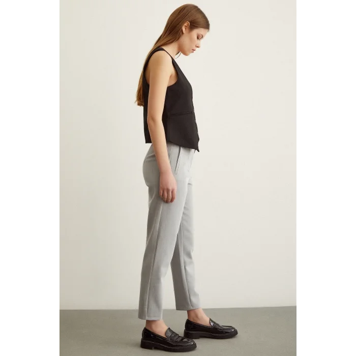 Skinny Kumaş Pantolon Gri