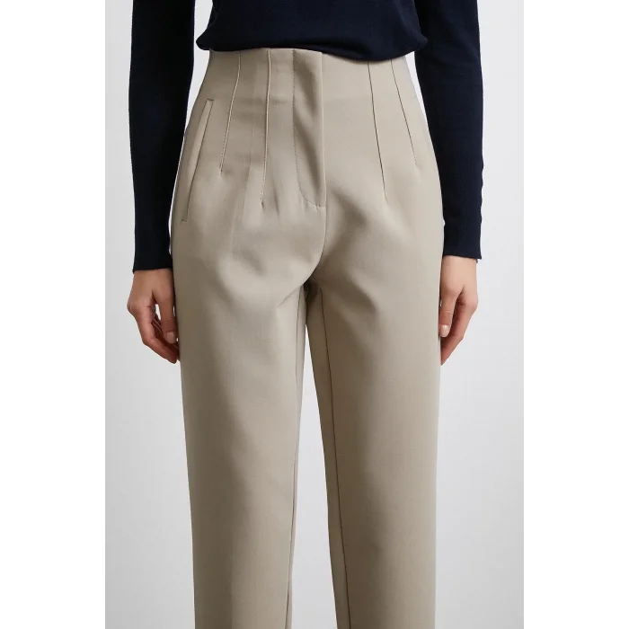 Skinny Kumaş Pantolon Vizon