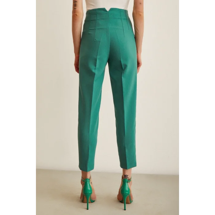 Skinny Kumaş Pantolon Yeşil