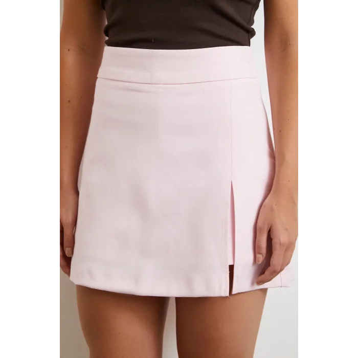 Yırtmaçlı Şort Etek Pembe