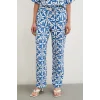 Beli Lastikli Boru Paça Pantolon Mavi