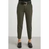 Kemerli Havuç Paça Pantolon Haki
