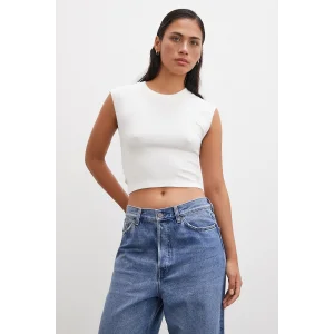 Sıfır Kol T-shirt Beyaz